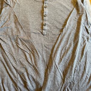 Hugo Boss Gray Long Sleeve Henley